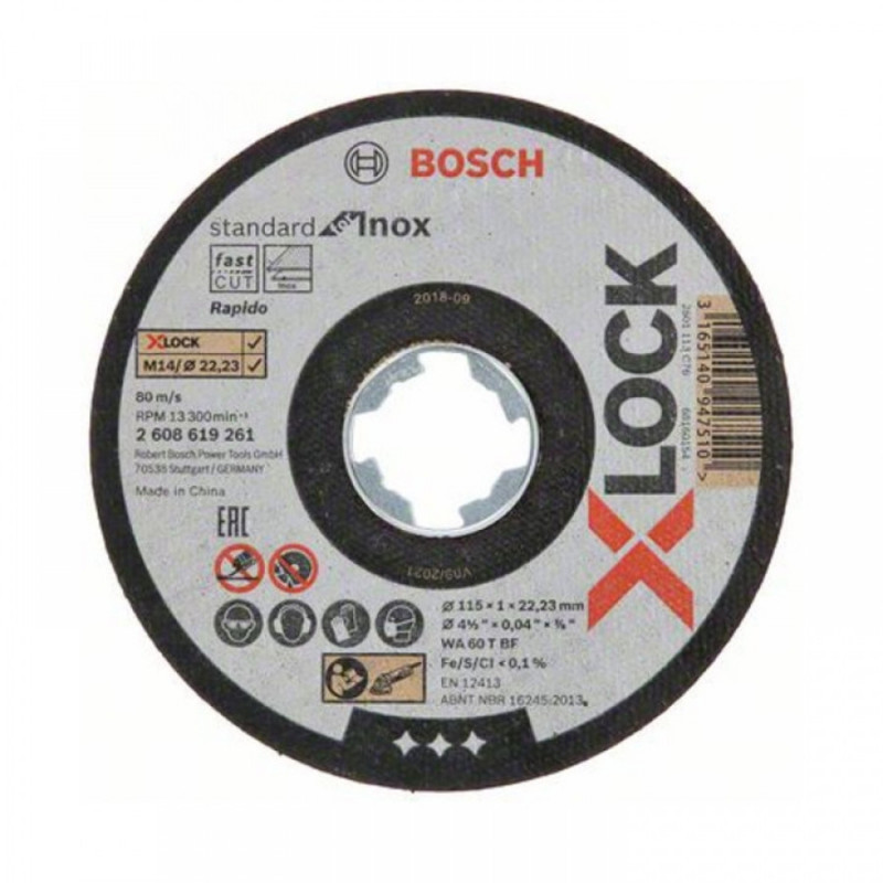 BGS 3935 TRONCONNER POUR INOXØ 115 X 1,0 X 22,2 Mm5 pièces