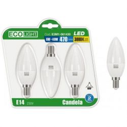 Kit 3 ampoules LED E14 8W...