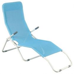 Chaise longue jardin Bleu...