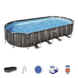 Piscine hors-sol ovale...
