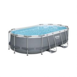 Grande piscine tubulaire grise Bestway pas chère - Corner Deals