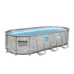 Grande piscine hors sol Bestway grise avec hublots en promotion - Corner Deals
