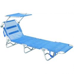 Chaise longue pliante et...