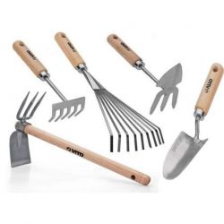 Pack 6 outils de Jardinage et Potager avec Manche amovible, Outillage