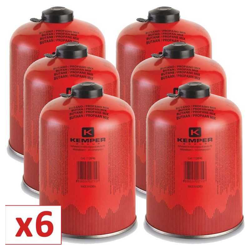 ALPENTECH - Pack De 6 Cartouches Gaz Mix Butane/propane 500g - Valve 7/16