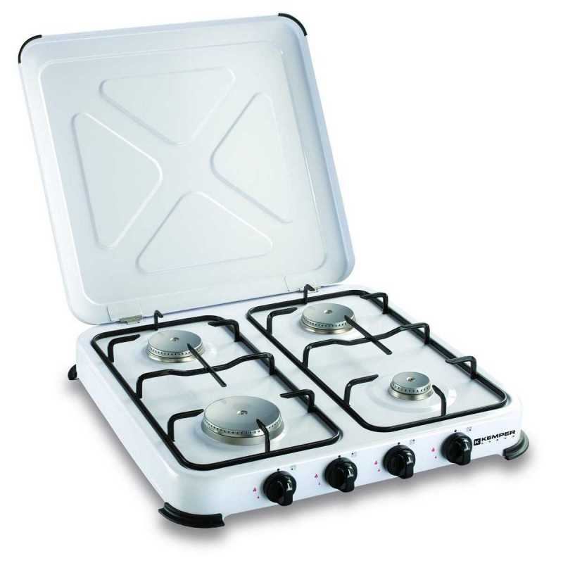 Alpina Réchaud 2 feux Inox 2000W Portable Plaque de cuisson