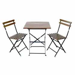 Table carrée pliante Blanche 61x61xH73cm Résine Camping Jardin